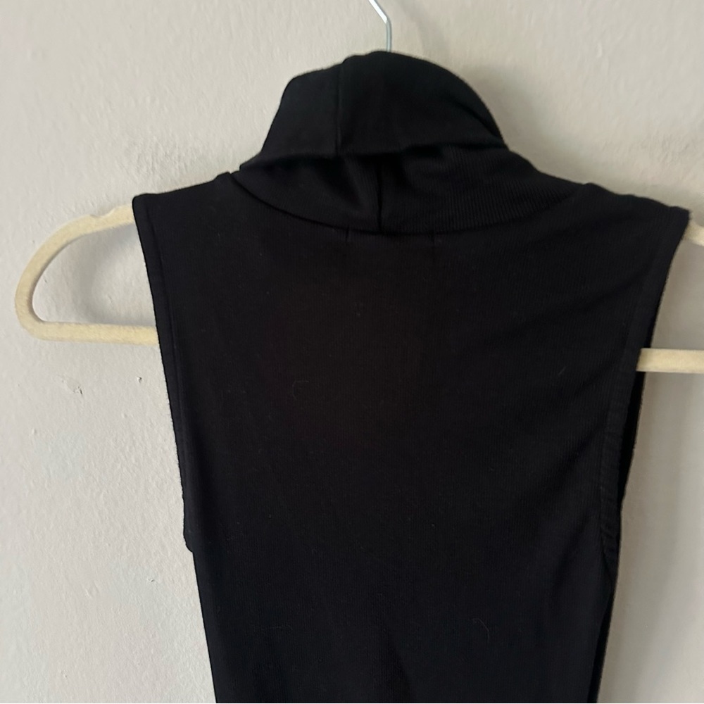 Michael Stars Macy Mock Neck Ribbed Dress XSP Date Night Minimalist LBD - Picture 13 of 14